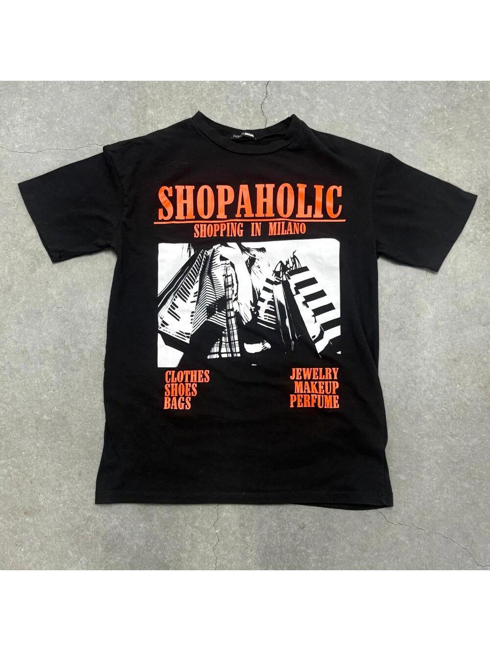 Fashion Nova Shopaholic T Shirt